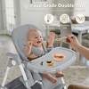 Kinder King Foldable High Chair for Babies & Toddlers, Adjustable Height, Recline, Storage Basket, Double Trays, Easy to Clean - 2 of 4
