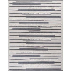 Kenya KNY279 Hand Woven Indoor Area Rug - Grey/Ivory - 8'x10