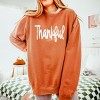 Simply Sage Market Thankful Cursive Distressed Lightweight Garment Dyed Sweatshirt - 3 of 4