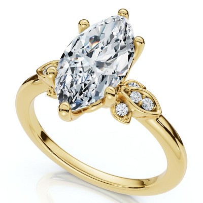 Pompeii3 Certified 2.04Ct Fiore Marquise Diamond Engagement Ring 14k Gold or Platinum Lab