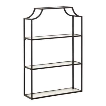 20" x 30" Ciel Tiered Wall Shelf Black - Kate & Laurel All Things Decor