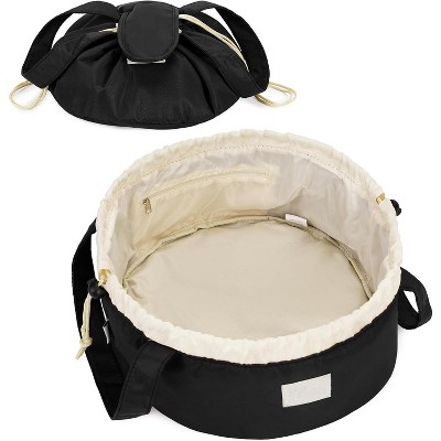 Paaaawaters Drawstring Makeup Bag Large Cosmetic Bag Make up Bags Women and Girls Toiletry Organizer for Travel Toiletries