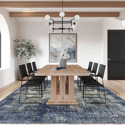 ABYNOW 8x10 Machine Washable Area Rug – Modern Abstract Soft Low-Pile Carpet with Non-Slip Backing for Living Room & Bedroom