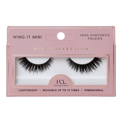 House of Lashes Wing It Mini Full Volume 100% Cruelty-Free Faux Mink Fibers False Eyelashes - 1pr