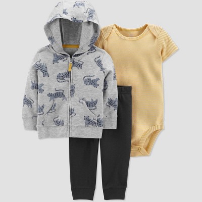 Carter's Just One You® Baby Boys' Tiger Top & Bottom Set - Heather Gold Newborn