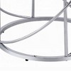 Royal Hampton Round Side End Table, 22 Inch, Open Chrome Base Blue Faux Marble - 4 of 4
