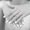 Black Bow Jewelry 2.5mm to 6mm 14K Yellow Gold Half Round Ridged Edge Standard Fit Band - 4 of 4