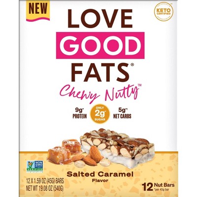 Love Good Fats Nutty Salted Caramel Keto Bar - 12pk/1.59oz