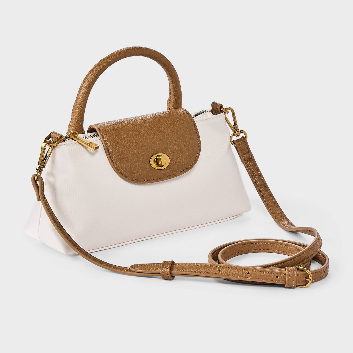 Elongated Nylon Top Handle Crossbody Bag - A New Day™ - thumbnail 6