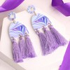 SOHI Women's Purple Tassel Drop Earrings - 2 of 3