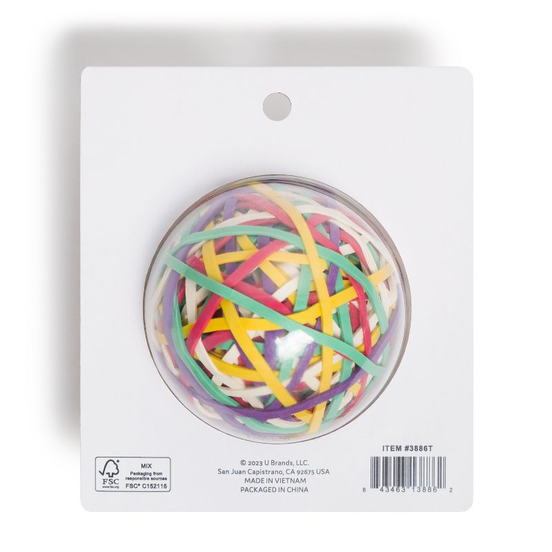 U Brands 275ct Rubber Band Ball Assorted Colors, 3 of 8