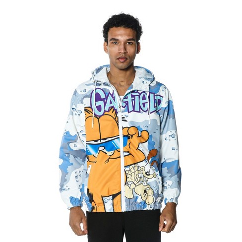 Members Only Men's Garfield Windbreaker Jacket - Blue-BLUE-Large