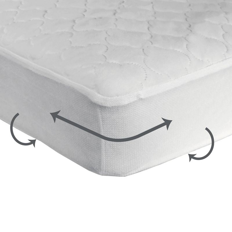Sealy Cooling Moisture Wicking Waterproof Crib Mattress Pad - White, 4 of 9