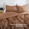 3 Pcs Cozy Plush Bedding Comforter Set, Premium Flannel Super Soft Ribbed Blanket, All Season Fluffy Cozy Lightweight Bed Set with Matching Shams - 4 of 4