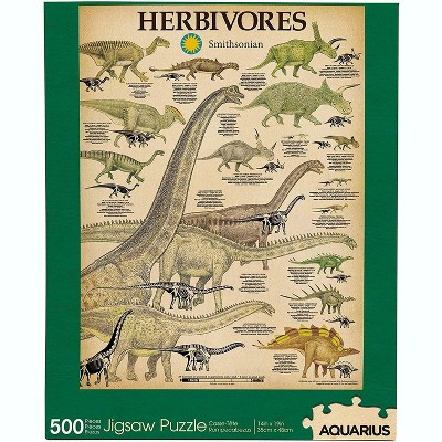 NMR Distribution Smithsonian Herbivore Dinosaurs 500 Piece Jigsaw Puzzle