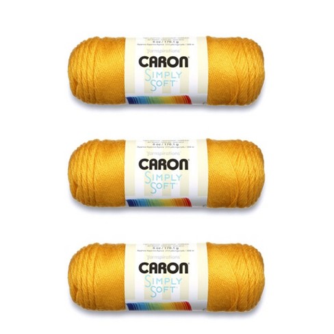 pack Of 3) Caron Simply Soft Solids Yarn-black : Target