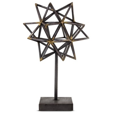 Decorative Metal Star Figurine - Brown