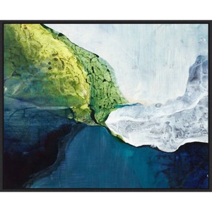 28" x 23" Earthy Collision by Kari Taylor - Amanti Art: Modern Lithograph, Polystyrene Frame - 1 of 4
