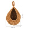 Unique Bargains Kitchen Hanging Garlic Potato Vegetable Fruit Teardrop Decor Hand-Woven Baskets - 2 of 4