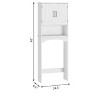 Over-The-Toilet Freestanding Storage Cabinet: Double-Door Bathroom Shelves Organizer with Open Shelves, Space-Saving Home Toilet Rack - 4 of 4