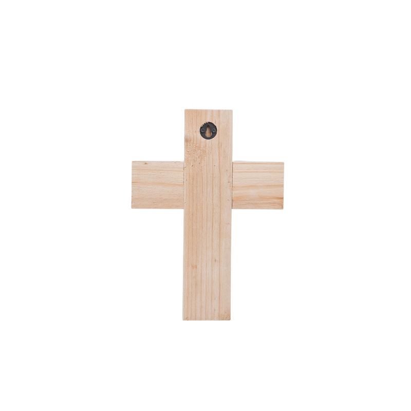 White Cross with Wood Beads Wall Décor  - Foreside Home & Garden, 3 of 7
