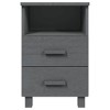 vidaXL Bedside Cabinets HAMAR 2 pcs Dark Gray 15.7"x13.8"x24.4" Solid Wood - 4 of 4