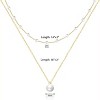 14K Gold Plated Pearl Necklace Set for Women - Dainty Layered Daisy Choker, Elegant Gift - 4 of 4
