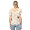 Women's Square Neck Ruffle Sleeve Top - Fate - 3 of 4