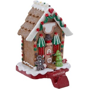 1 Pack Gingerbread House Stocking Holder Finish Stocking Hangers with Felt Bottom and Front Hook - 1 of 1