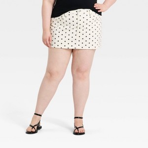 Women's Polka Dot Mini Denim Skirt - Universal Thread™ White 20
