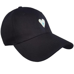 Anna-Kaci Women's Heart Embroidered Baseball Cap Low Bun Soft Cotton Trucker Hat - 1 of 4