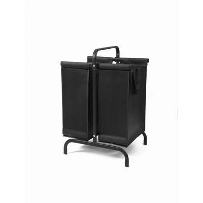MaseiKar 2-Tier Laundry Hamper 110L Large Oxford Clothes Basket Sorter with, Lid and Sorting Cards for Clothes and Toys Storage, Black
