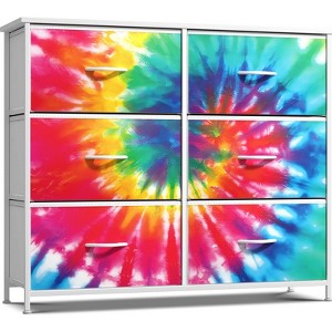 Sorbus 6 Drawers Dresser- Storage Unit with Steel Frame, Wood Top, Fabric Bins - for Bedroom, Closet, Office and more - 1 of 4