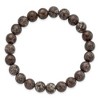 Black Bow Jewelry 8mm Neutral Color Agate Beaded Stretch Bracelet, 6.75 Inch - 2 of 4