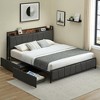Twin-XL Size Bed Frame with 2 Storage Drawers and Charging Station - 4 of 4