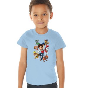 Toddler Boys' Paw Patrol Pups T-Shirt Light Blue - 1 of 4