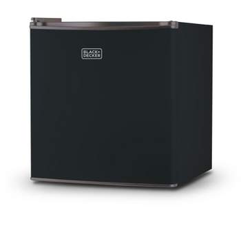 BLACK+DECKER Compact Refrigerator 1.7 Cu. Ft. with Door Storage, Black