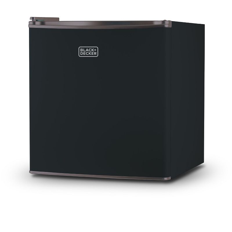 BLACK+DECKER Compact Refrigerator 1.7 Cu. Ft. with Door Storage, Black, 1 of 8