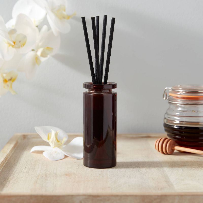 100ml Oil Fiber Reed Diffuser Black Honey Vanilla Plum Purple - Threshold&#8482;, 3 of 5