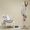 VECELO Coat Rack Freestanding, Solid Wood Entryway Hanger Stand, Hall Tree with Hooks, Floor Standing Tree Stand - 4 of 4