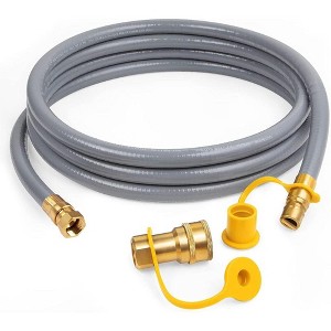 GASPRO 3/8" ID Natural Gas Hose, Low Pressure LPG Hose with Quick Connect, for Weber, Char-Broil, Pizza Oven, Patio Heater and More, 12-Foot - 1 of 4
