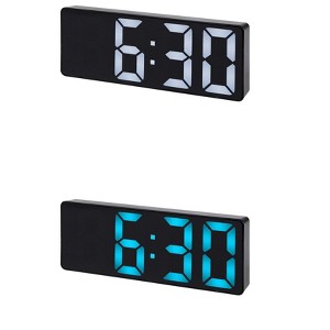 REGALWOVEN 2 Pcs Small Digital Corded Dimmable Electric Alarm Clock 6.3 x 2.4 x 1 Inches - 1 of 4