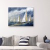 30" x 40" Indigo Swells by Carol Robinson Unframed Wall Canvas - Masterpiece Art Gallery: Large Maritime Decor, Ready to Hang - 4 of 4