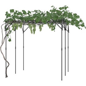 Garden Arch Trellis for Climbing Plants Metal Outdoor Arbor with Rust-Resistant Coating - Perfect for Weddings, Patio, Lawn Decor & Vine Support - 1 of 4