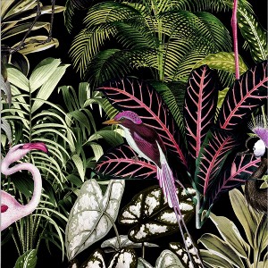 Midnight Tropic Green Tropical Paste the Wall Wallpaper - 1 of 4