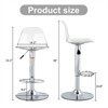 RISOKEYS Minimalist Bar Chairs and Bar Stools - Set of 2 Rotating and Adjustable Height Bar Chairs with PET Backrest and PU Seats for Restaurants - 4 of 4