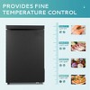 Simzlife Chest Freezer with Removable Basket,Mini Freezer Countertop, Black - 2 of 4