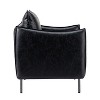 Felix Upholstery Livingroom Vegan Leather Armchair with Metal Legs | KARAT HOME - 3 of 4