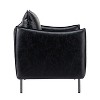 Felix Upholstery Livingroom Vegan Leather Armchair with Metal Legs | KARAT HOME - image 3 of 4