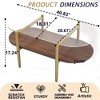 NicBex Mid Century 2-Tier Storage Coffee Table with Open Shelf,Modern Design Tea table Center Table for Living Room,Bedroom - 4 of 4